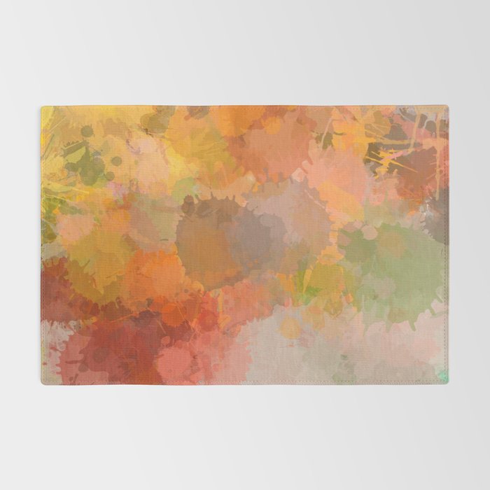 Modern contemporary Yellow Orange Abstract Rug Gallery Image 2