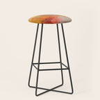 Modern contemporary Yellow Orange Abstract Stool Gallery Image 1