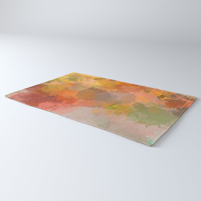 Modern contemporary Yellow Orange Abstract Rug Gallery Image 3