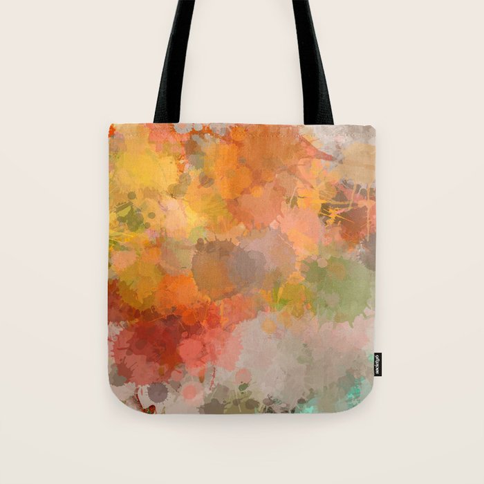 Modern contemporary Yellow Orange Abstract Tote Bag Gallery Image 1