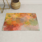 Modern contemporary Yellow Orange Abstract Rug Gallery Image 1