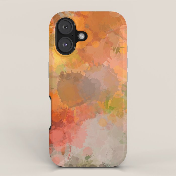 Modern contemporary Yellow Orange Abstract iPhone Case Gallery Image 1