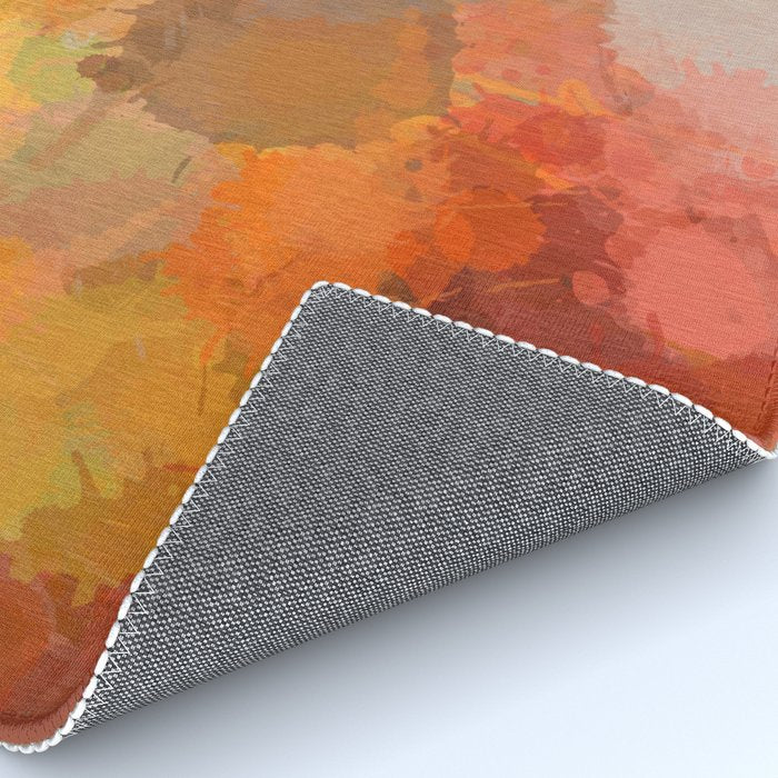 Modern contemporary Yellow Orange Abstract Rug Gallery Image 4