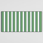 Preppy Green White Stripe Desk Mat Gallery Image 3