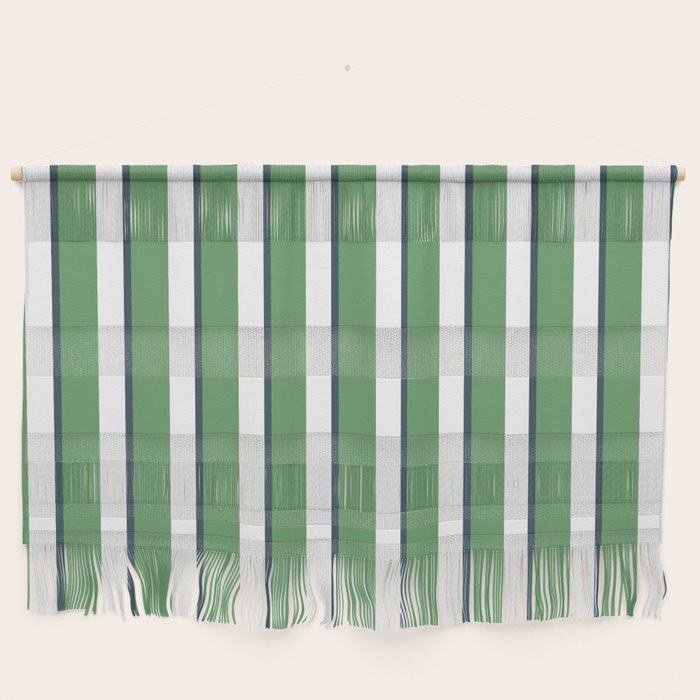 Preppy Green White Stripe Wall Hanging Gallery Image 1
