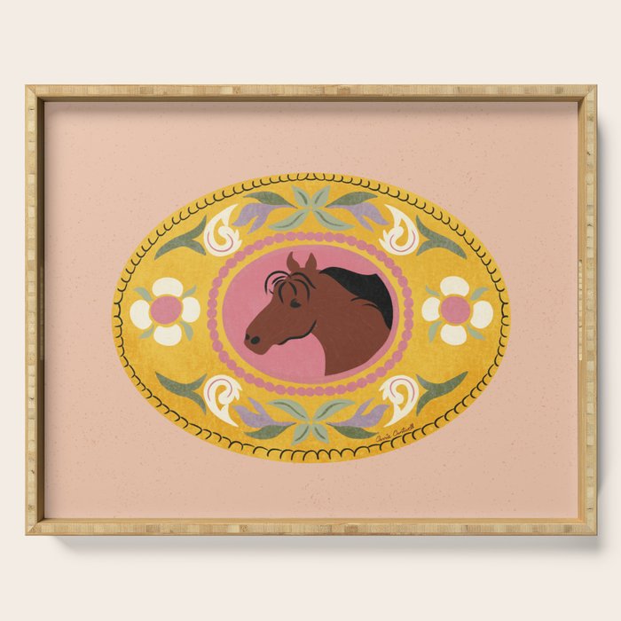 Cowgirl Belt Buckle Serving Tray Gallery Image 1
