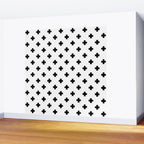 Black and White Swiss Cross Pattern Wall Mural Gallery Image 2