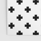 Black and White Swiss Cross Pattern Poster Gallery Image 3