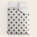 Black and White Swiss Cross Pattern Comforter Gallery Image 6