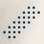 Black and White Swiss Cross Pattern Yoga Mat Gallery Image 1