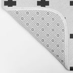 Black and White Swiss Cross Pattern Bath Mat Gallery Image 2