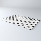 Black and White Swiss Cross Pattern Rug Gallery Image 3