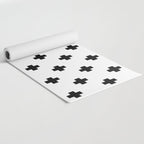 Black and White Swiss Cross Pattern Yoga Mat Gallery Image 2