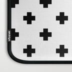 Black and White Swiss Cross Pattern Laptop Sleeve Gallery Image 3