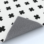 Black and White Swiss Cross Pattern Rug Gallery Image 4