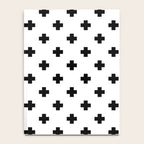 Black and White Swiss Cross Pattern Notebook Gallery Image 4