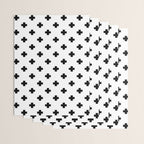 Black and White Swiss Cross Pattern Wrapping Paper Gallery Image 3