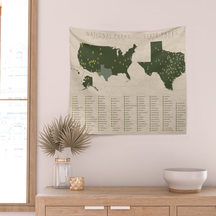 US National Parks - Texas Wall Tapestry Gallery Image 2