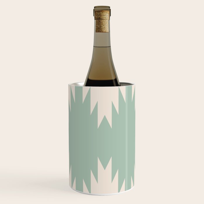 Geometric Southwestern Minimalism - Neutral Sage Green Wine Chiller Gallery Image 3