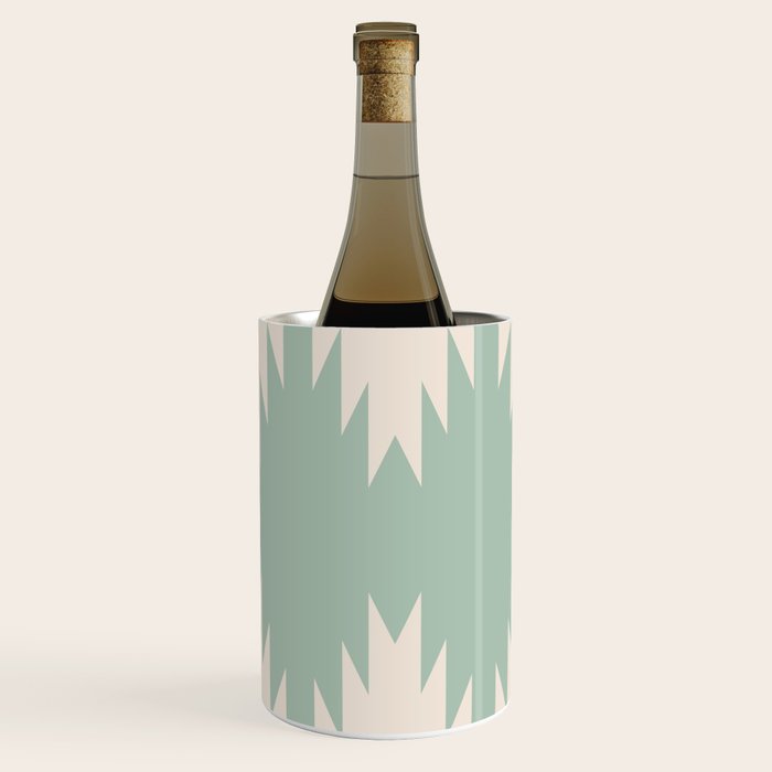 Geometric Southwestern Minimalism - Neutral Sage Green Wine Chiller Gallery Image 2