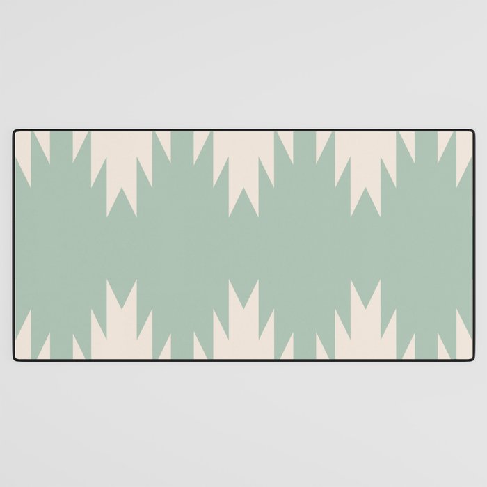 Geometric Southwestern Minimalism - Neutral Sage Green Desk Mat Gallery Image 3