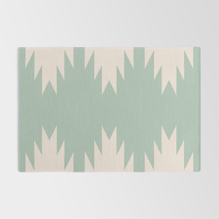 Geometric Southwestern Minimalism - Neutral Sage Green Rug Gallery Image 2