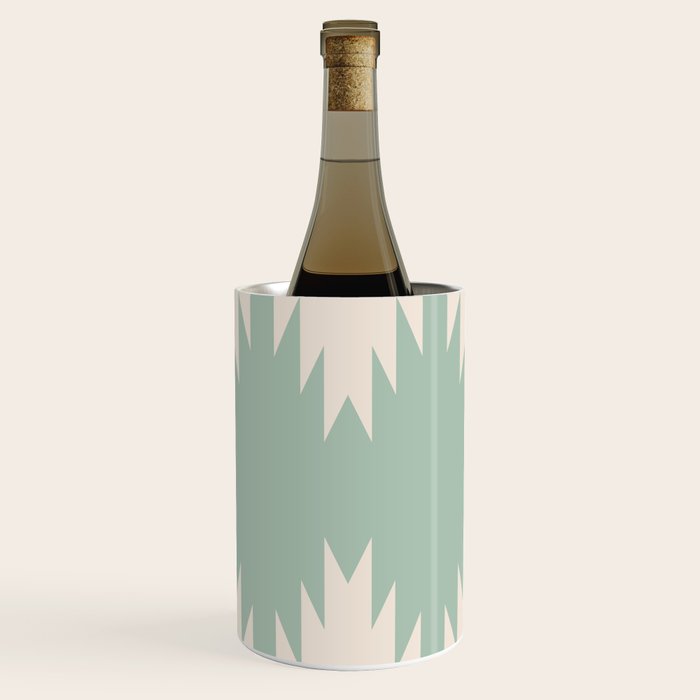 Geometric Southwestern Minimalism - Neutral Sage Green Wine Chiller Gallery Image 1