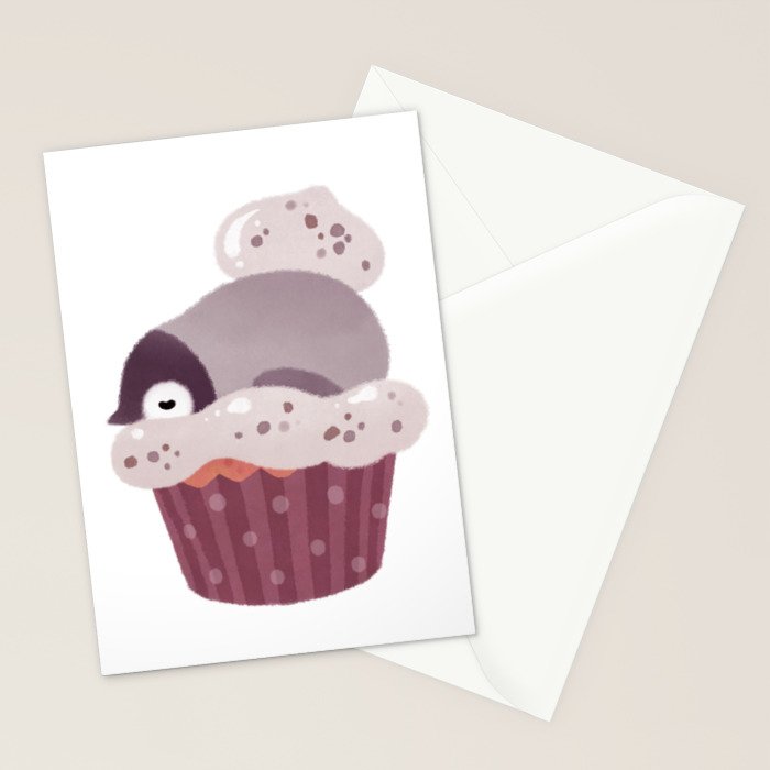 Cookie & cream & penguin Stationery Card Gallery Image 2