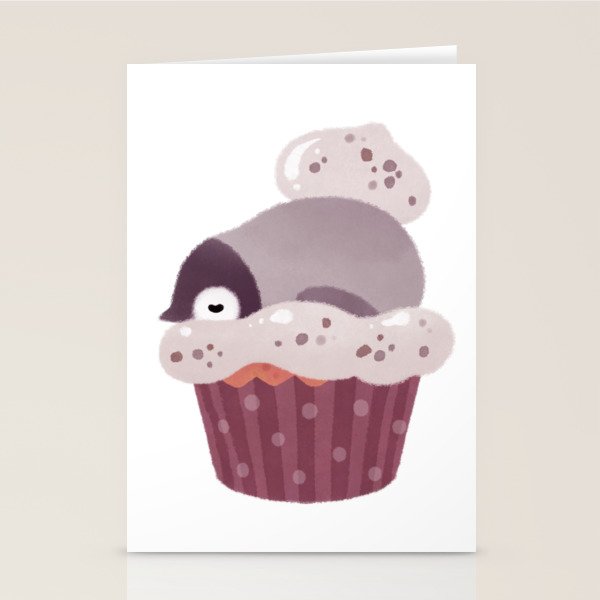 Cookie & cream & penguin Stationery Card Gallery Image 1