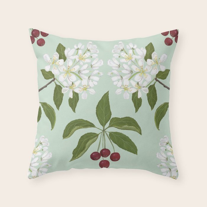 Siberian Crabapple Throw Pillow Gallery Image 6