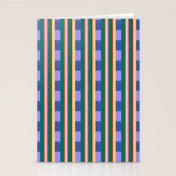 Woven Color Block Stripes Stationery Card Gallery Image 2