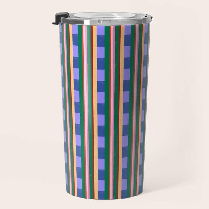 Woven Color Block Stripes Travel Mug Gallery Image 3