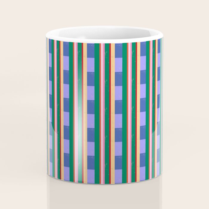 Woven Color Block Stripes Coffee Mug Gallery Image 4