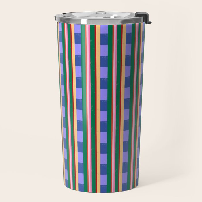 Woven Color Block Stripes Travel Mug Gallery Image 2