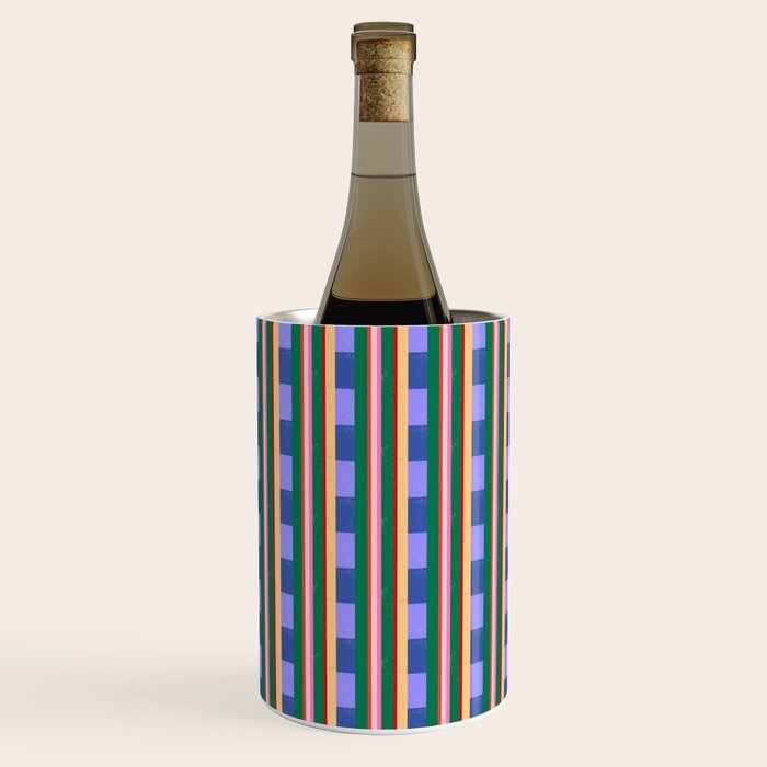 Woven Color Block Stripes Wine Chiller Gallery Image 1