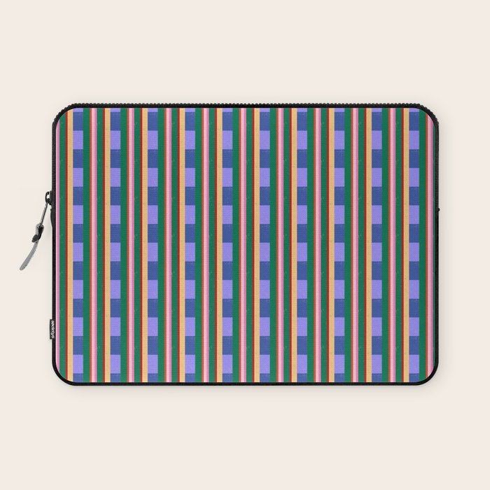 Woven Color Block Stripes Laptop Sleeve Gallery Image 1