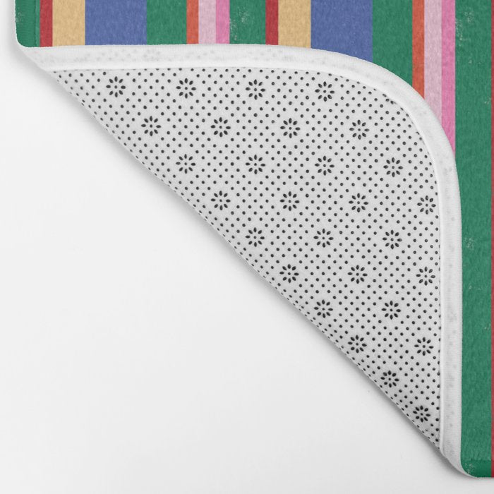 Woven Color Block Stripes Bath Mat Gallery Image 2