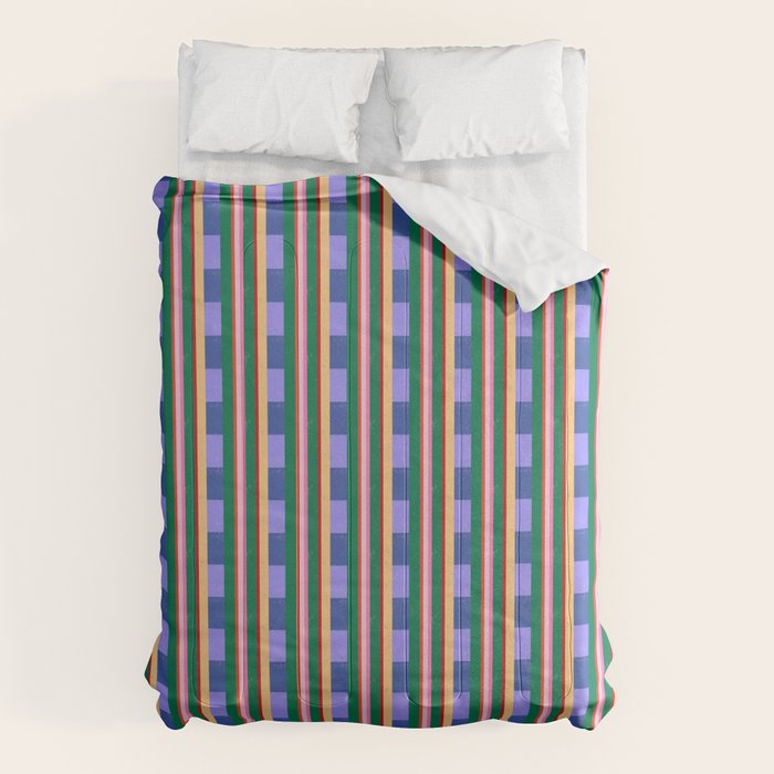 Woven Color Block Stripes Comforter Gallery Image 6