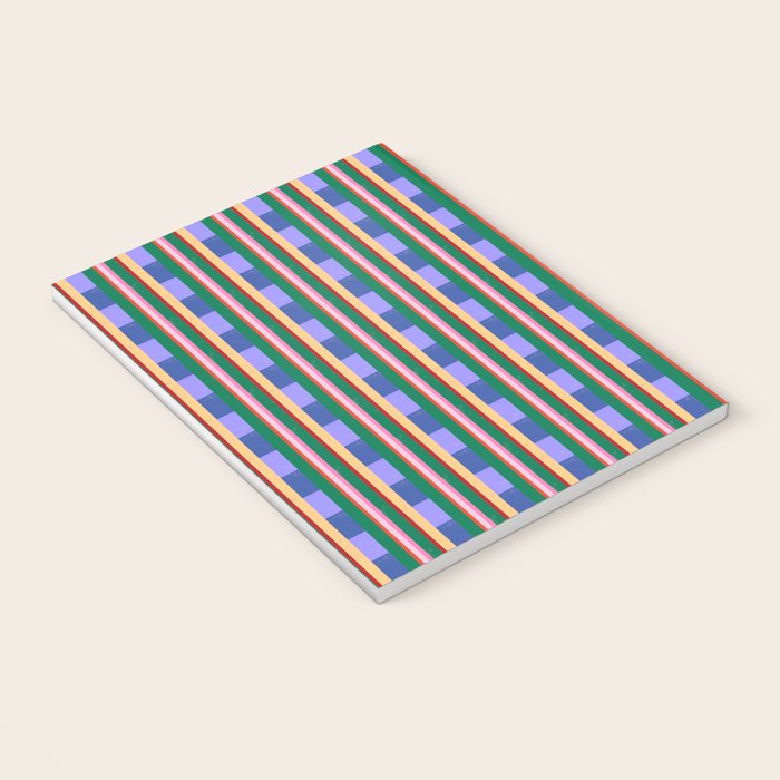 Woven Color Block Stripes Notebook Gallery Image 3