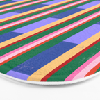 Woven Color Block Stripes Bath Mat Gallery Image 3