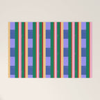Woven Color Block Stripes Welcome Mat Gallery Image 1