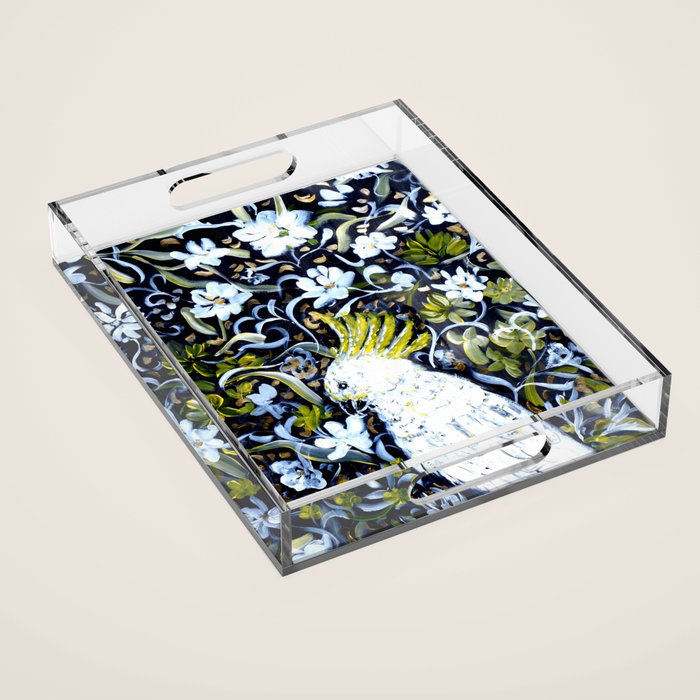 Australia cocktoo  Acrylic Tray Gallery Image 1