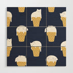 Meowlting Pattern Wood Wall Art Gallery Image 1