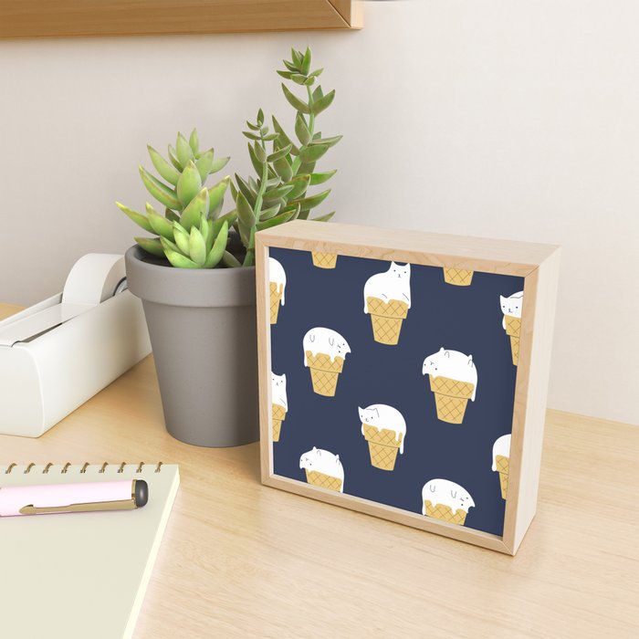 Meowlting Pattern Mini Art Print Gallery Image 2