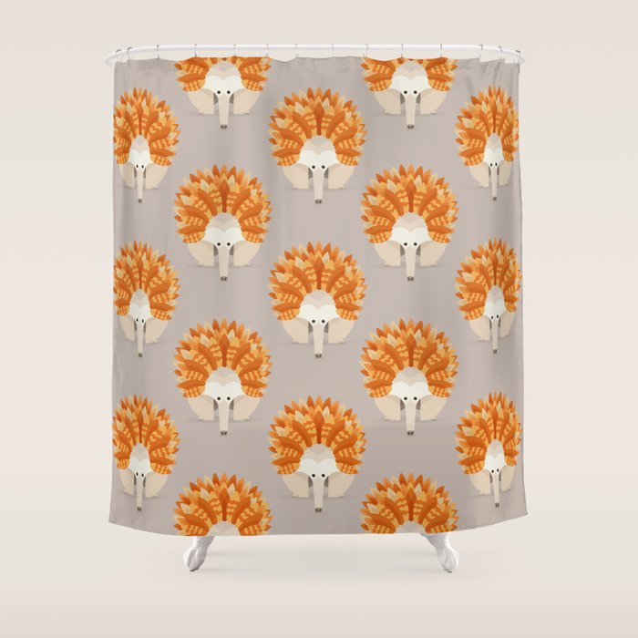 Whimsical Echidna Shower Curtain Gallery Image 1