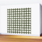 watercolor plaid - dark green Wall Mural Gallery Image 2