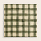 watercolor plaid - dark green Wood Wall Art Gallery Image 1