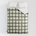 watercolor plaid - dark green Comforter Gallery Image 6