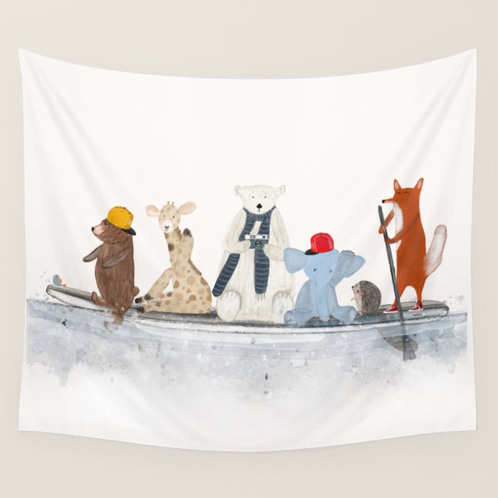 little big surfboard Wall Tapestry Gallery Image 4