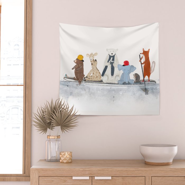 little big surfboard Wall Tapestry Gallery Image 2